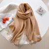 2024 Autumn And Winter Imitation Cashmere Scarf Solid Color Fashionable Versatile Warm Shawl Tassel Scarf