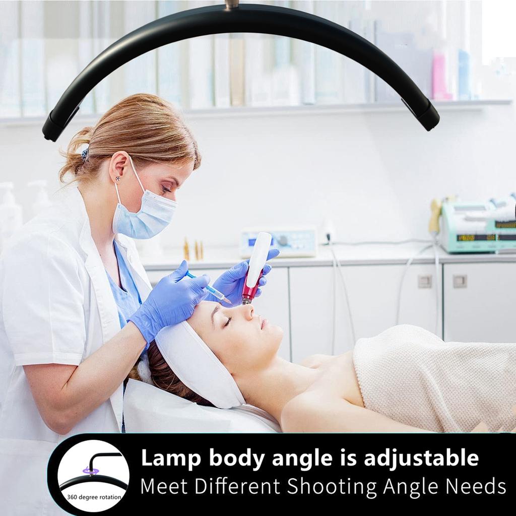 45W Half-moon Shaped Floor Fill Light LED Video Light 3000K-6000K Adjustable Brightness with Max.