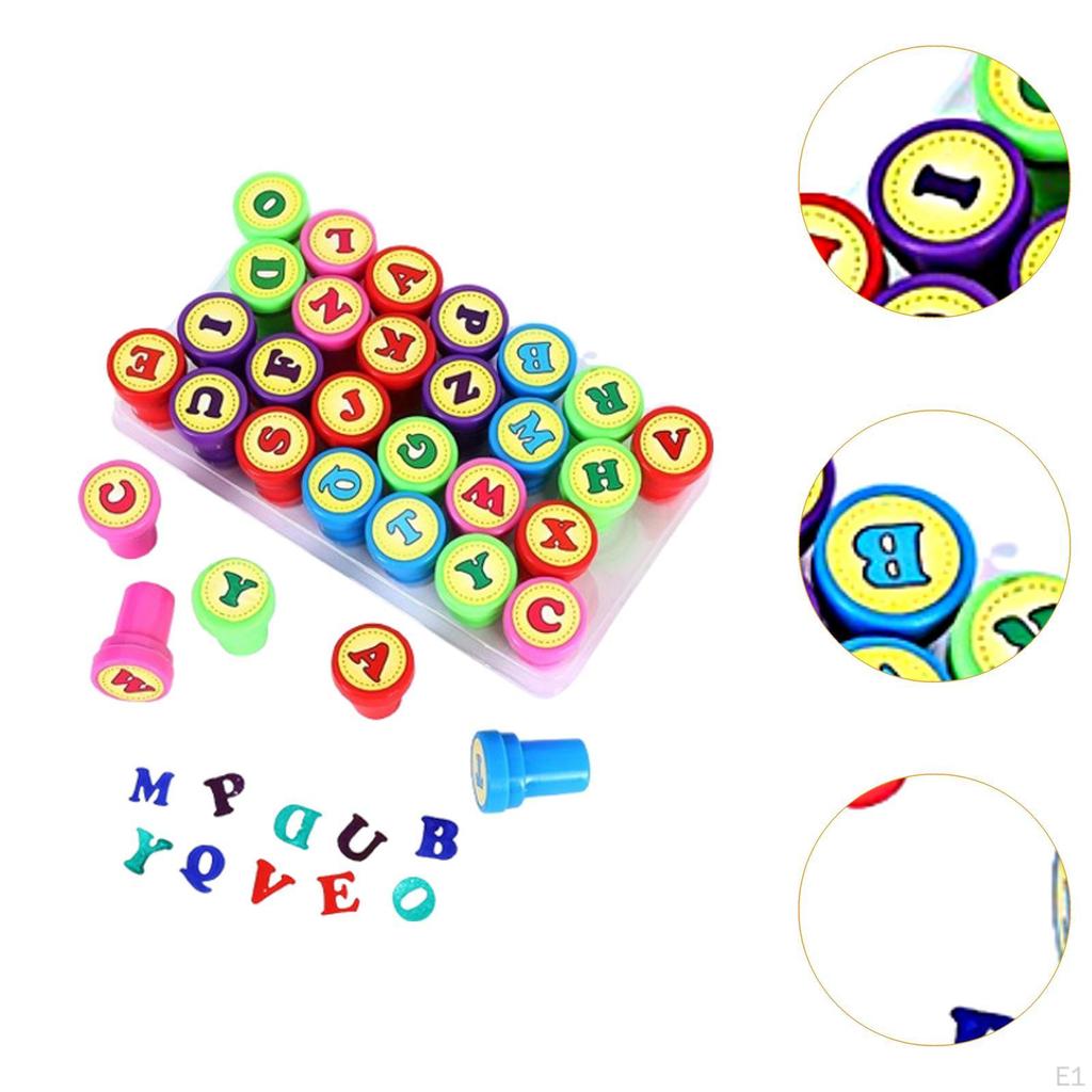 Детский набор штампов, развивающие игрушечные штампы, наборы с надписями из мультфильмов для создания открыток, планировщик