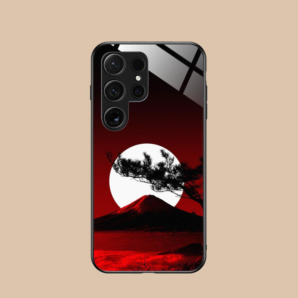 Чехол для мобильного телефона Luna Moon для Samsung Galaxy A56 55 54 53 52 51 36 35 34 23 16 15 5G Стеклянный Цветной Чехол Чехол Роскошный