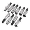 Uxcell 5 Pairs MaleFemale XLR Jack Socket Plug Audio Connector Adapter