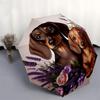 1pc Dachshund Floral Portrait Umbrella with Plastic Handle,Suitable for All Seasons Home Travel Outdoor UmbrellaDD299