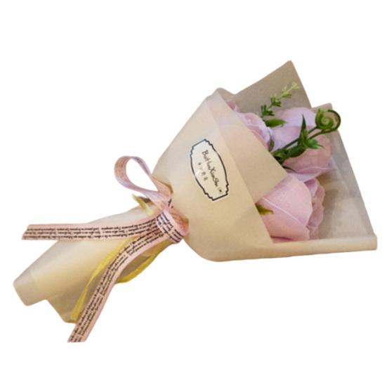 3 головы искусственный букет роз рука держит мыло цветок подарок на день Святого Валентина