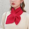 1 Pcs Fashionable Bowknot Scarf Warmth Retaining And Thickened Double - Sided Knitted Woolen Scarf