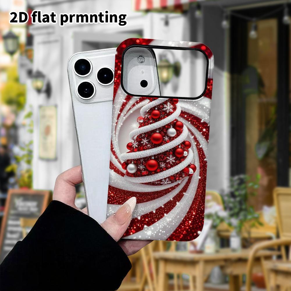 Phone Case: 2D flat design suitable for iPhone 18 17 16 15 14 13 Pro film protective case, couple style, candy swirl, Christmas and Halloween gifts