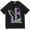 Футболки Bad Bunny Super Bowl с коротким рукавом, 100% хлопок, с круглым вырезом, модные футболки, одежда для мужчин и женщин, унисекс, уличная мода, классические топы