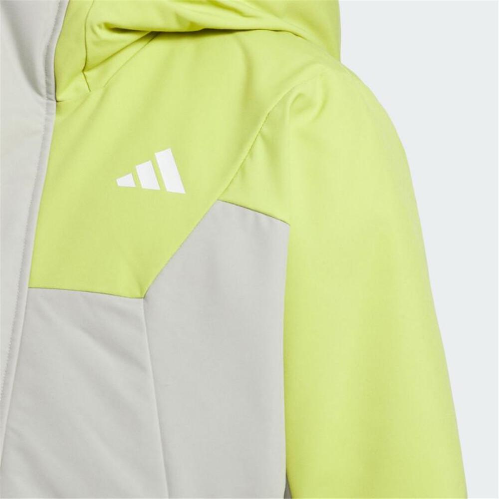 adidas Детская хлопковая куртка с коротким капюшоном и длинными рукавами в стиле колор-блок KC5410