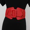 Korean Casual Wide Ladies Skirt Coat Sweater Female PU Belt Women Waistband Waist Belt Cummerbunds