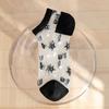 1 Pair Invisible Socks All Match Elastic Breathable Short Weaving Sole Cool Polyester Transparent Design Women Socks Shoes Accessories