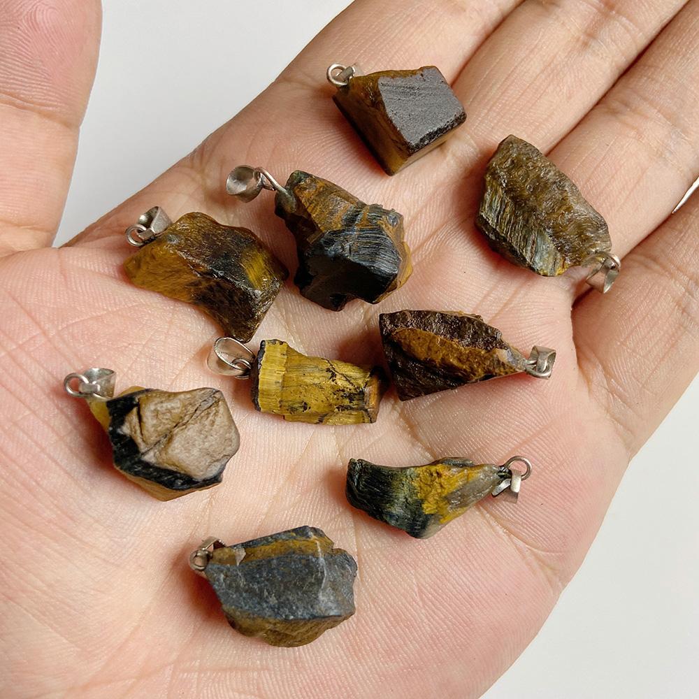 5pcs Irregular Raw Natural Stone Pendant Agates Quartz Crystal Pendant for Jewelry Making DIY Necklace Earrings Accessories