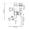 1 в 2 латунный кран с ручкой для стиральной машины кран двойного назначения швабра бассейн водопроводные краны для наружного сада ванная комната
