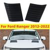 2PCS Side Air Vent Bonnet Hood Cover Trim For Ford Ranger 2012-2022 ABS Plastic