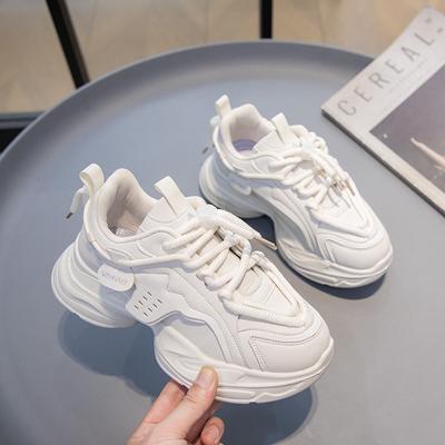 Женская обувь кожаная модная весенняя спортивная обувь на платформе повседневная обувь на пуговицах папины кроссовки повседневная простая и универсальная трендовая