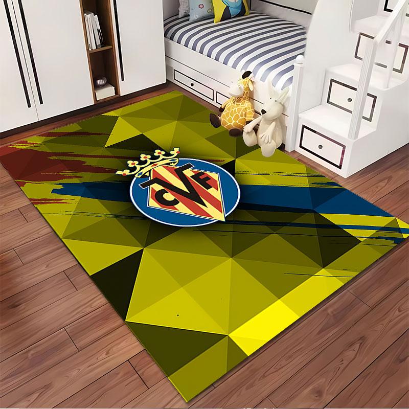 Yellow Geometric CVF Logo Carpet suitable as a non-slip mat for the living room or bedroom sofa