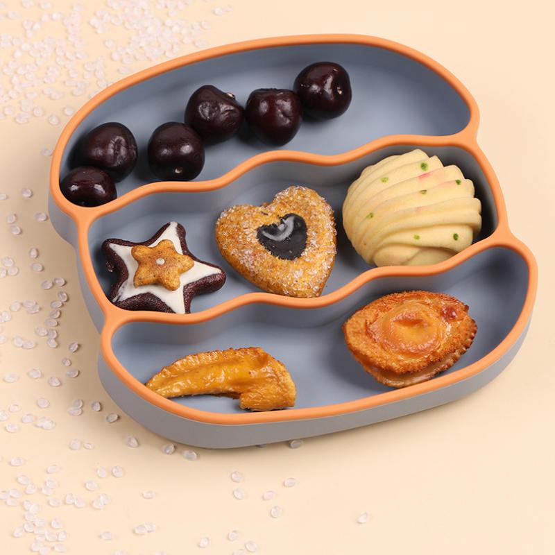 9Pcs/Set Baby Feeding Silicone Squirrel Baby Food Supplement Bowl Baby Fork Spoon Dinner Plate Children's Toys