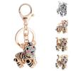 Брелок Яркий Декор Стразами Разноцветная 3D Подвеска Тигр Очаровательный Брелок для Сумки