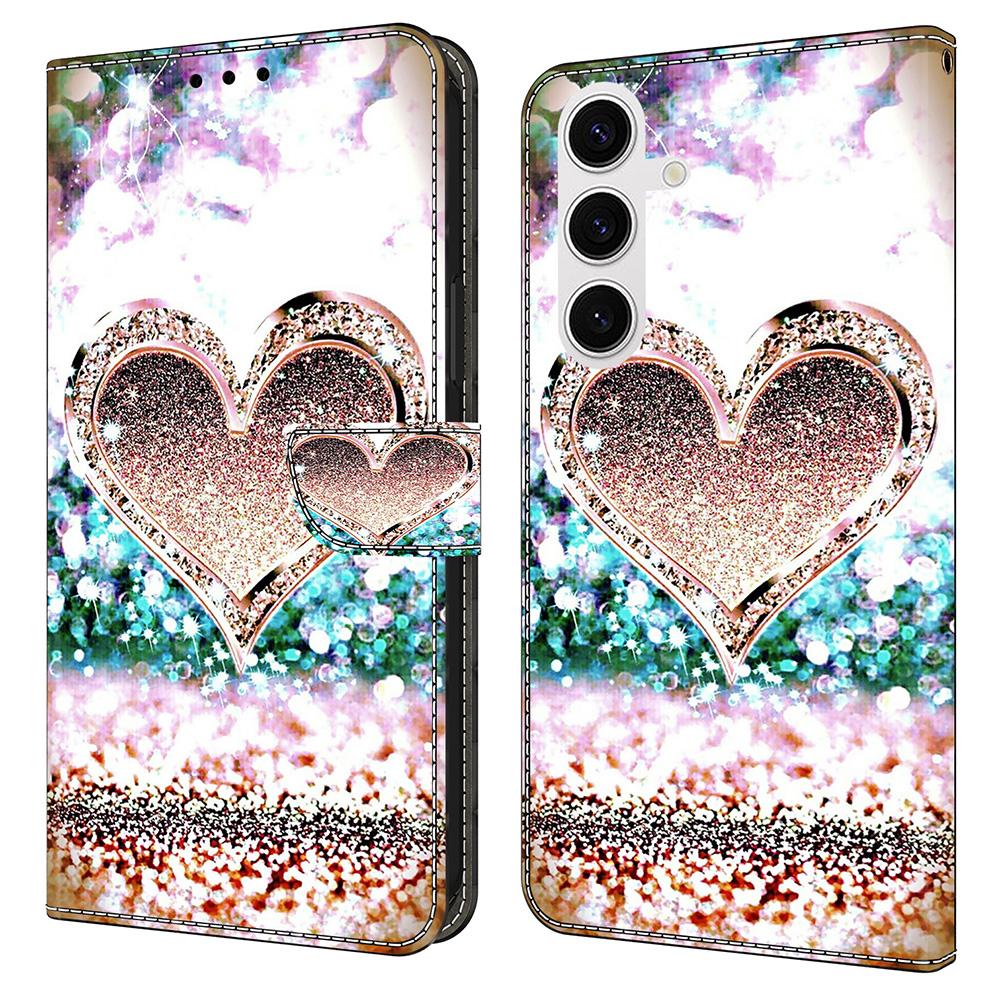 Чехол для Samsung Galaxy S24 FE с 3D-узором, из искусственной кожи, кошелек, чехол для телефона с подставкой