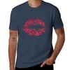 Stylish Red Glitter Lips TShirt Lightweight Sport Basic TShirt