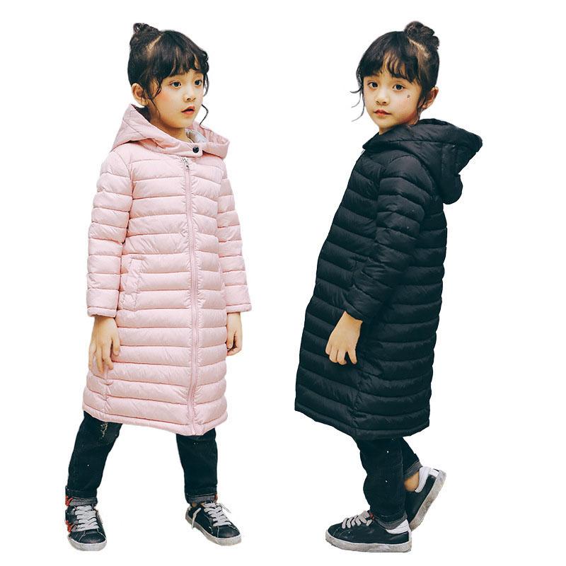 Осенне-зимняя верхняя одежда Куртка для мальчиков девочек Стеганая с капюшоном Детское пальто Детские парки Мягкая Тонкая