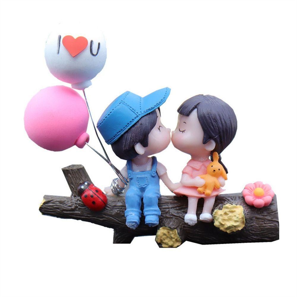 Action Figure Balloon Ornament Car Decoration Car Ornament Dashboard Figurine Cartoon Couples Model