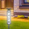 Solar Powered LED House Number Light,Weather-Resistant Outdoor Address Sign with Stake, Easy Installation, Energy-Efficient, Durable for Houses