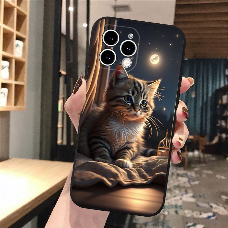 Чехол для телефона с милым котенком и котом для iPhone Samsung Galaxy Redmi Xiaomi Oppo OnePlus Note SA 7 8 9 10 11 12 13 14 20 21 22 23 53 54 Pro Max Plus Ultra