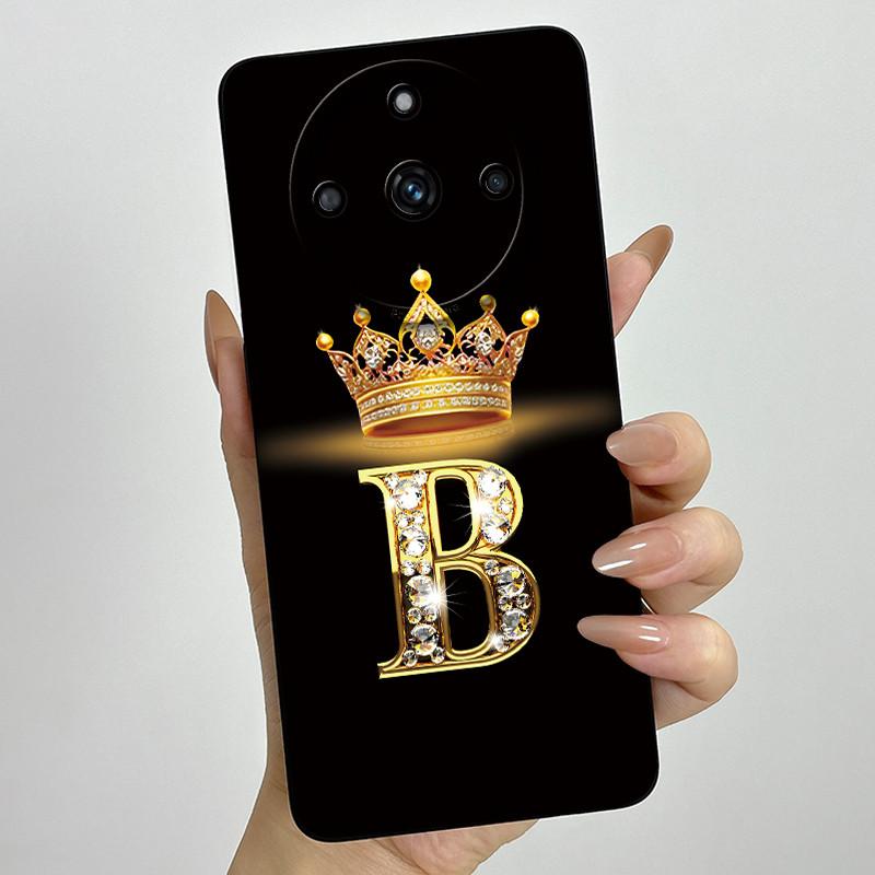 Для Realme 11 Pro Plus 5G Модный чехол для телефона с начальной буквой для пары, для Realme 11Pro 11 Pro+ Мягкий силиконовый защитный чехол для объектива