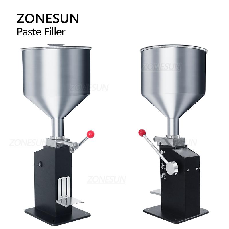 ZONESUN ZS-MGT1S 60ML 100ML Ручная объемная машина для розлива пасты для газированных напитков Жидкий наполнитель для масла, лака для ногтей, косметического крема, меда