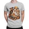Dog Lover Funny 100 Cotton Tshirt Ghost Coffee Golden Doodle Dog Halloween Tops Tees For Unisex