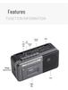 Ретро Bluetooth Перезаряжаемый Кассетный Плеер с Радио и Диктофоном