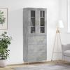 VidaXL Highboard Concrete Grey 69.5x34x180 Cm Engineered Wood 3198397
