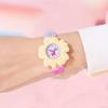 New Children's Flower Butterfly Cartoon Watch 3D Pattern PVC Soft Adhesive Skin friendly Children's Learning Watch