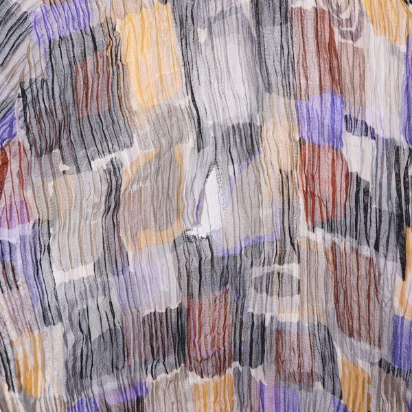ISSEY MIYAKE Сделано в Японии Общий рукав Длинный рукав Плиссированный Прозрачный Вырез Женский Б/у