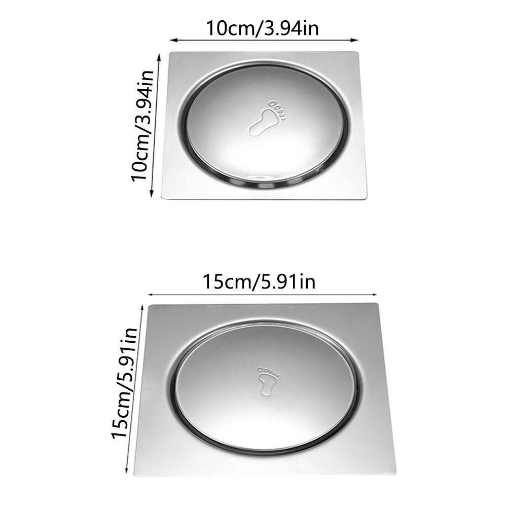 Press Type Square Shower Drain Removable Pop-up Drain Filter Floor Hair Catcher Laundry Floor