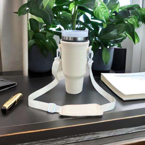 Water Bottle Carrier Bag Holder Adjustable Shoulder Strap Cup Sleeve Tumbler 30/40 Oz Water Bottle Sling Bag Sleeve Holder Carrier