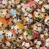 10Pcs/lot 14mm Hollow Enamel Flower Bell Charms Pendants Colorful Jingle Bell For Jewelry Making DIY Bracelet Necklace Keychain