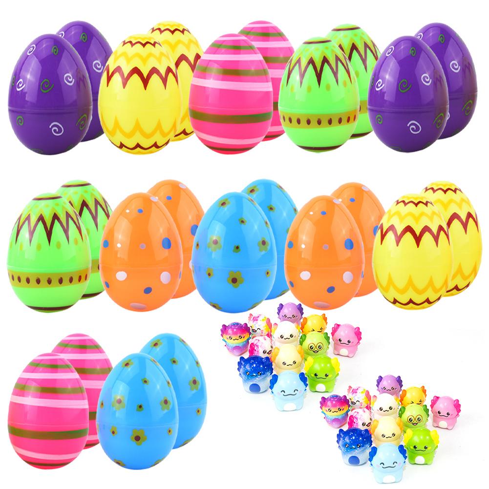NEW Prefilled Easter Eggs with Stress Relief Toys Surprise Easter Eggs for Egg Hunt Easter Party Favors for Kids Birthday Gifts