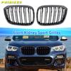 Глянцевая черная передняя решетка-«ноздри» на замену для BMW G01 G08 X3 G02 X4 2018-2026 Передняя решетка Гоночные решетки