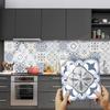 10pcs European Retro Tile Sticker Kitchen Backsplash Oil-proof Bathroom Wall Decals Self-adhesive Hard Crystal Art Wallpaper