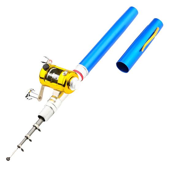 1M удочка-ручка с катушкой для спиннинга, прочная мини-карманная телескопическая короткая удочка из алюминиевого сплава для подледной рыбалки на реке, озере, водохранилище