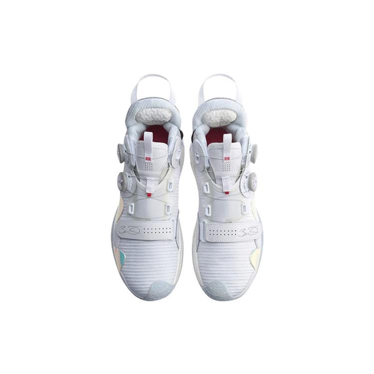 Li Ning WOW 8 Нескользящие Легкие Высокие Баскетбольные Кроссовки Мужские Белые ABEP001-1