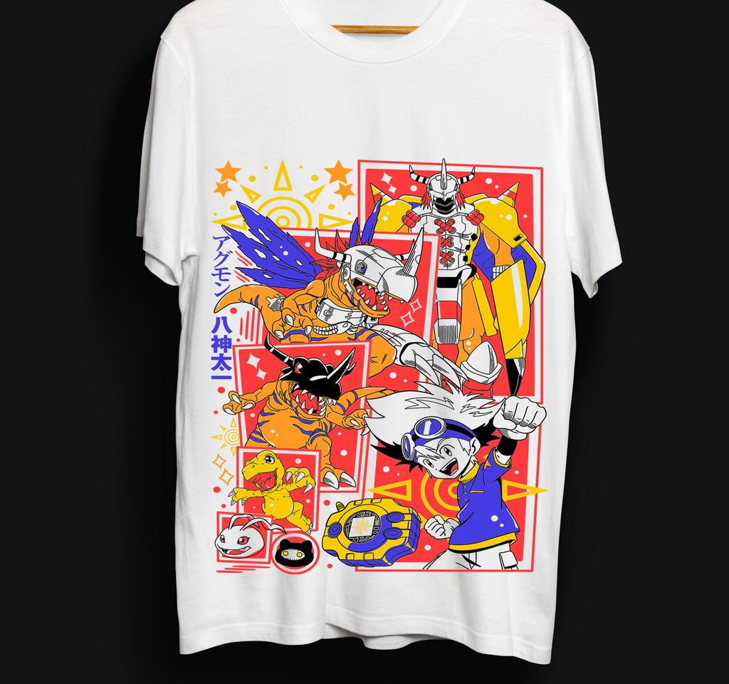 Футболка Agumon Adventure Футболка Veemon Digimon Adventure Omnimon Аниме Все размеры.