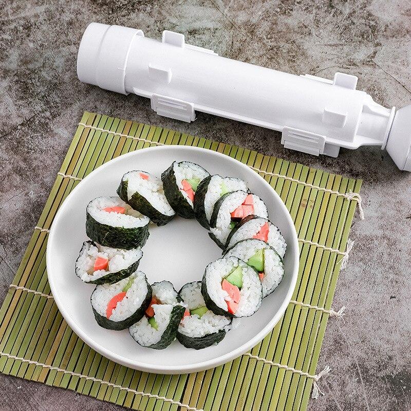 DIY Cylinder Sushi Making Machine Quick Sushi Japanese Rolled Rice Meat Mold Rice Ball Mold Kitchen Sushi Mold Kitchen Tools