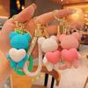Lovely Bear Keychain Cartoon Love Bear Couple Keychain Bear Keychain Pendant Backpack Decoration Accessories Gifts