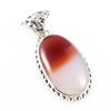 Подвеска из натурального монтано-агата из стерлингового серебра 925 пробы 1,6 дюйма G3F85