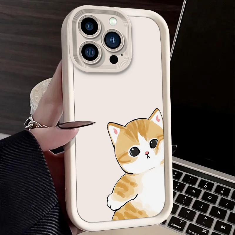 Lovely Healing Mofusand Snuggle Case for iPhone 17 Air 16 E 15 14 Plus 13 12 Mini 11 Pro Max Shockproof Silicone Dustproof Cover