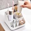 Bathroom Storage Box with 6 Compartments Large Capacity Non-Slip Design Toothbrush Toothpaste Holder Countertop Vanity Organizer