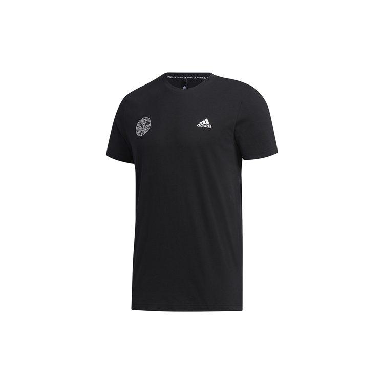 Adidas T Shirts Men's Black Crew Neck Moderate Straight Fit FU6219
