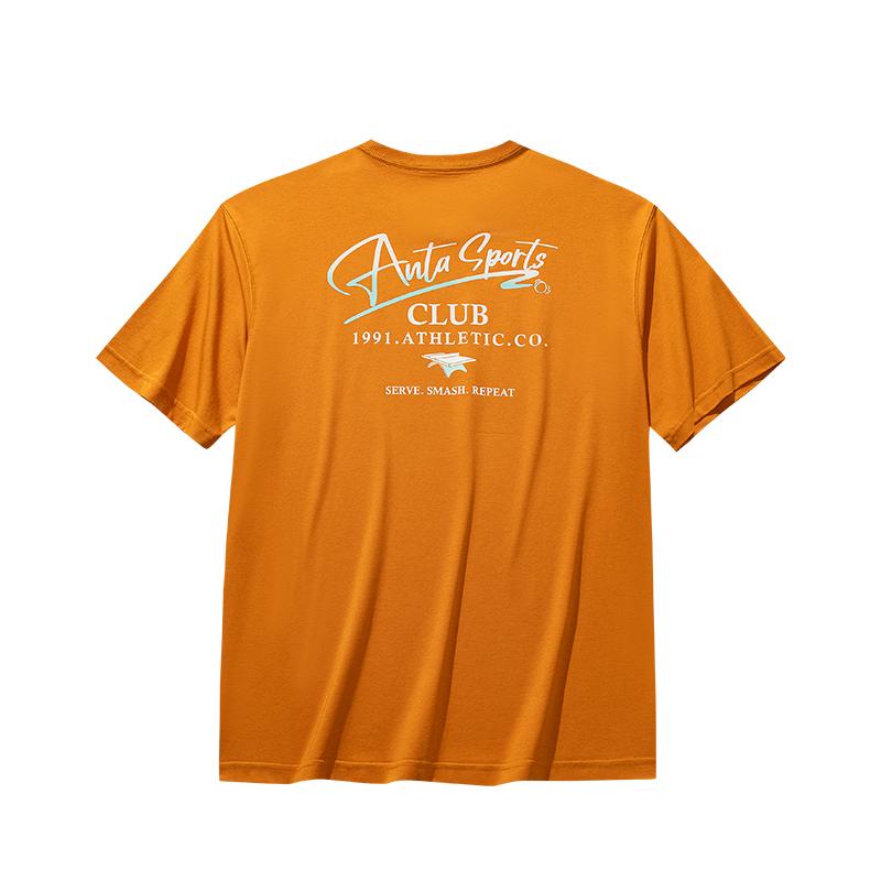 Anta Фань Чжэньдун Cool Brew Tee Унисекс Топы Оранжево-желтый 152628107-2