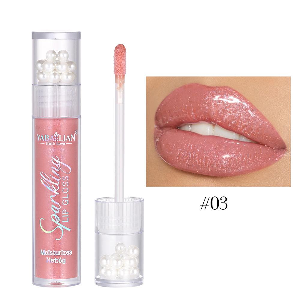 Pearl Glitter Lip Gloss Waterproof Shimmering Lip Gloss Hydra Moist Long Lasting Candy Color Sexy Lip Glaze